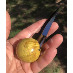 Couteaux à huitres LOUPE de TILLEUL stabilisé jaune 01