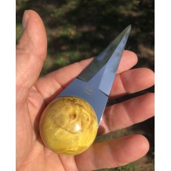 Couteaux à huitres LOUPE de TILLEUL stabilisé jaune 01