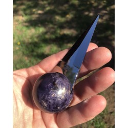 Couteaux à huitres LOUPE de TILLEUL stabilisé violet 02