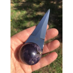 Couteaux à huitres LOUPE de TILLEUL stabilisé violet 02