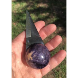 Couteaux à huitres LOUPE de TILLEUL stabilisé violet 02