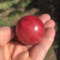Couteaux à huitres MARRONNIER D'INDE  échauffé / ondé stabilisé rouge 04