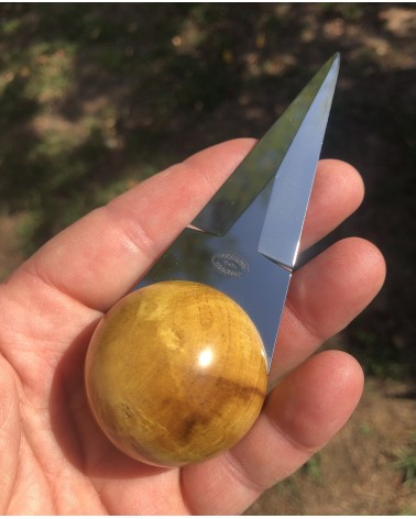 Couteaux à huitres loupe d'ERABLE stabilisé jaune 03