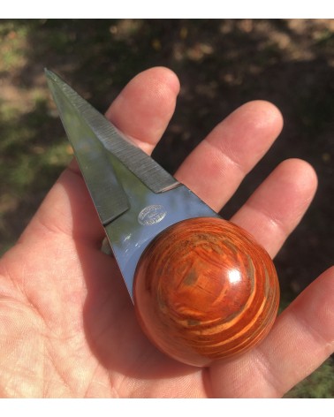 Couteaux à huitres  CHÊNE VERT stabilisé orange 01
