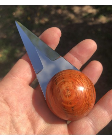 Couteaux à huitres  CHÊNE VERT stabilisé orange 01