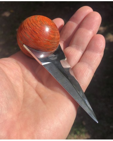 Couteaux à huitres  CHÊNE VERT stabilisé orange 01